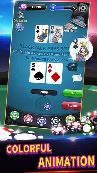 BlackJack 21 lite offline game Capture d'écran 1