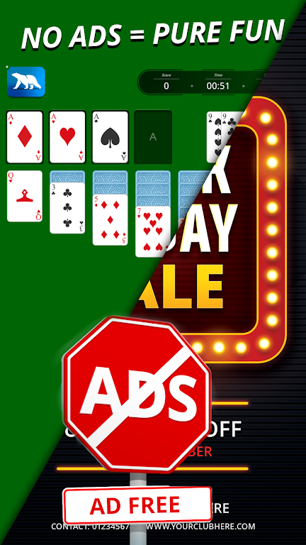 Solitaire - 3 in 1 Card games Скриншот 1