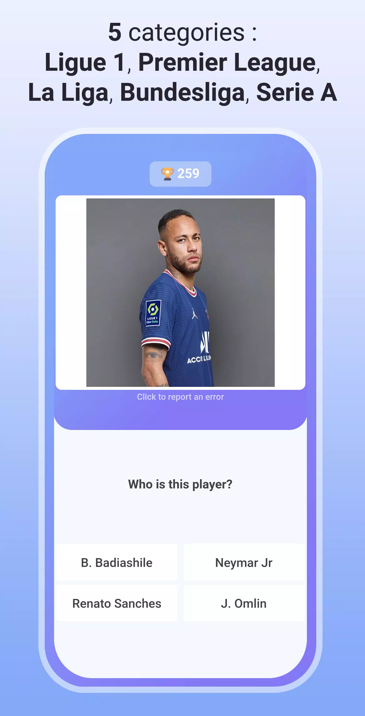 Quiz Soccer - Guess the name Скриншот 2