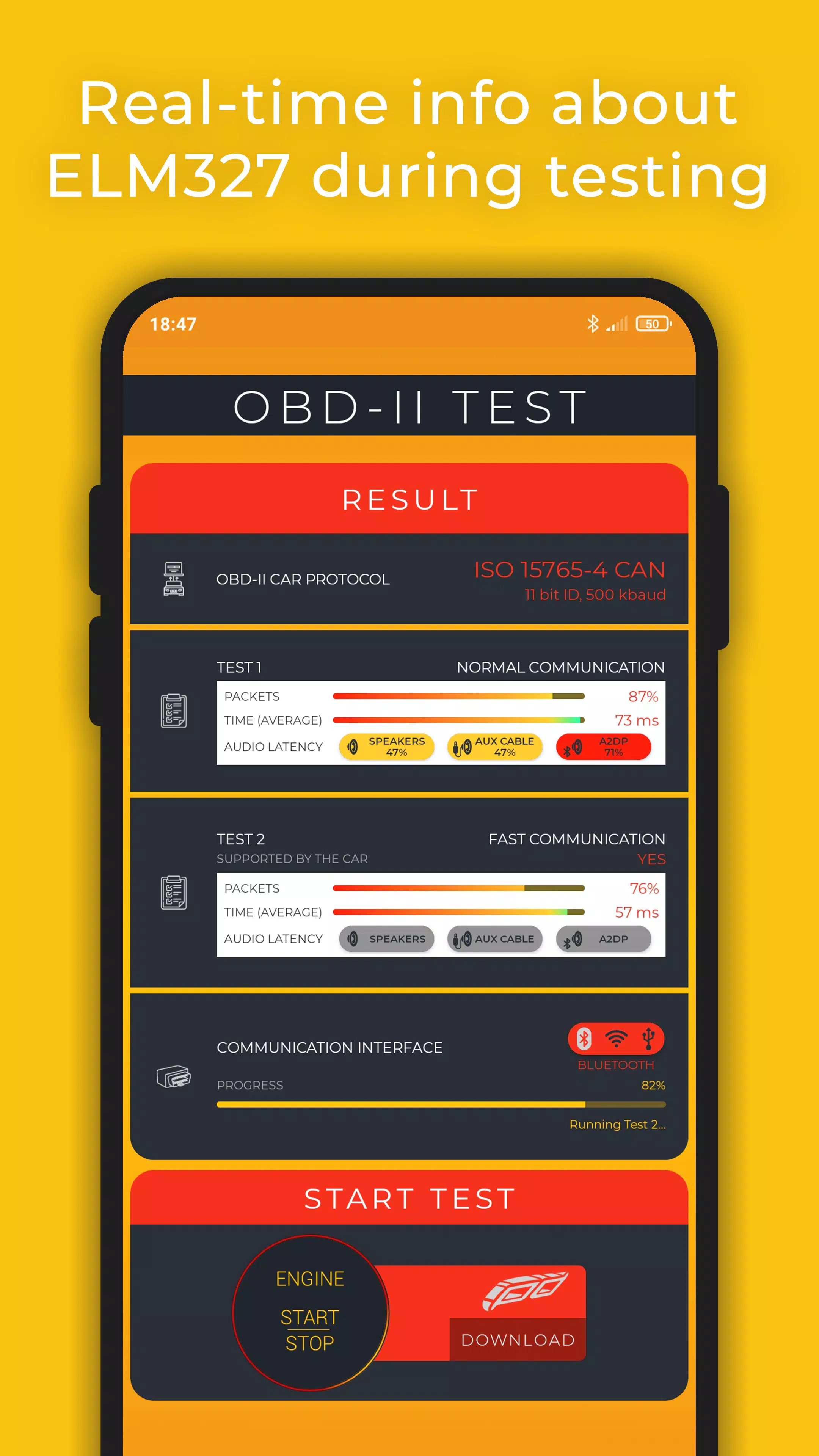 OBD2 Test Ekran Görüntüsü 3