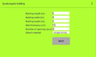 Construction calculator Screenshot 1