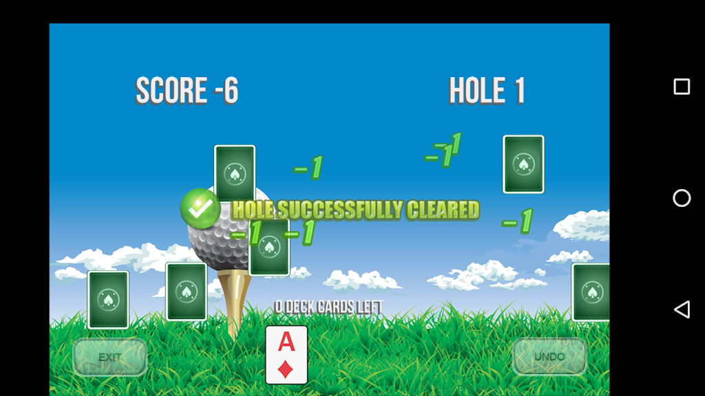 Golf Solitaire 18 Captura de tela 2