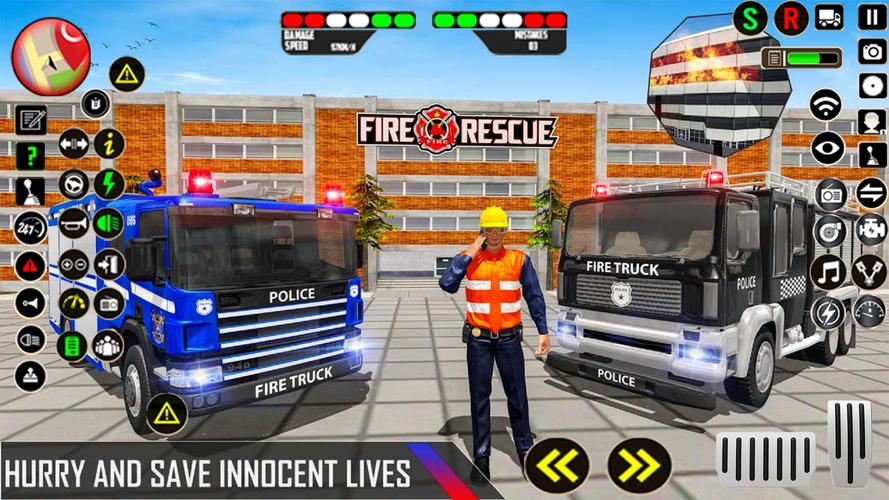 Police Ambulance Fire Truck スクリーンショット 2