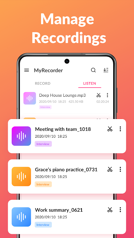 Voice Recorder & Voice Memos Mod Captura de pantalla 3