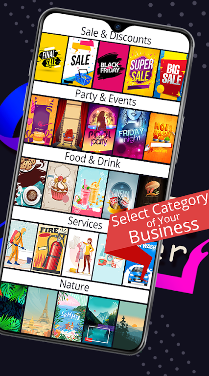Poster maker - flyer design Ảnh chụp màn hình 1