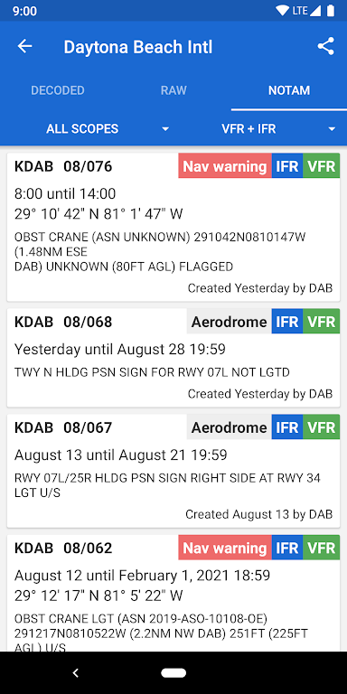 Avia Weather – METAR & TAF Mod Capture d'écran 3