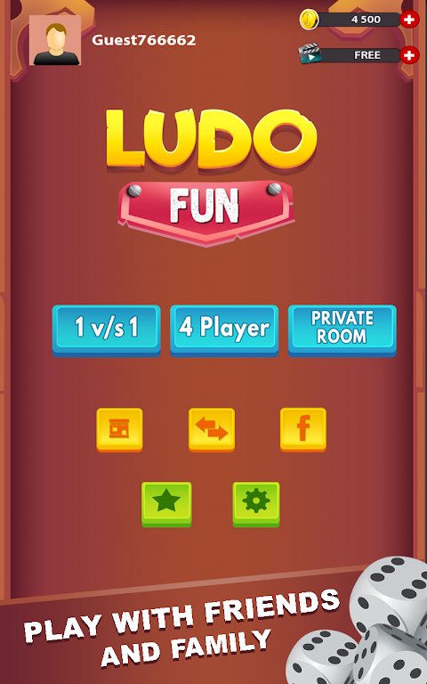 Ludo Fun: Free Family Dice Game Tangkapan skrin 1