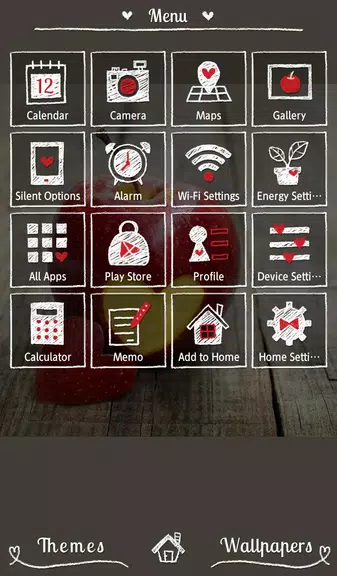Heart Apple Theme +HOME स्क्रीनशॉट 0