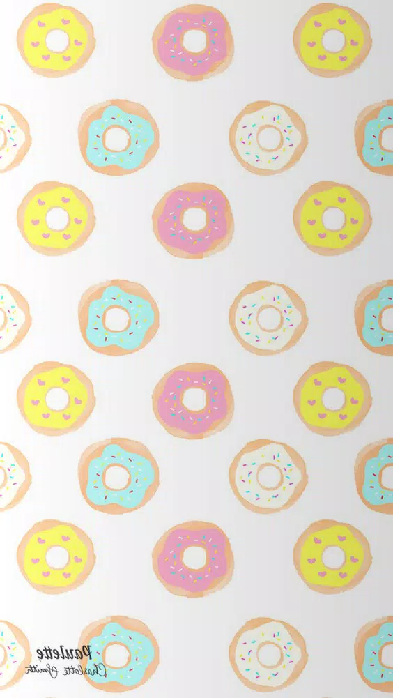 Cute Donut Wallpaper HD 4K 스크린샷 1